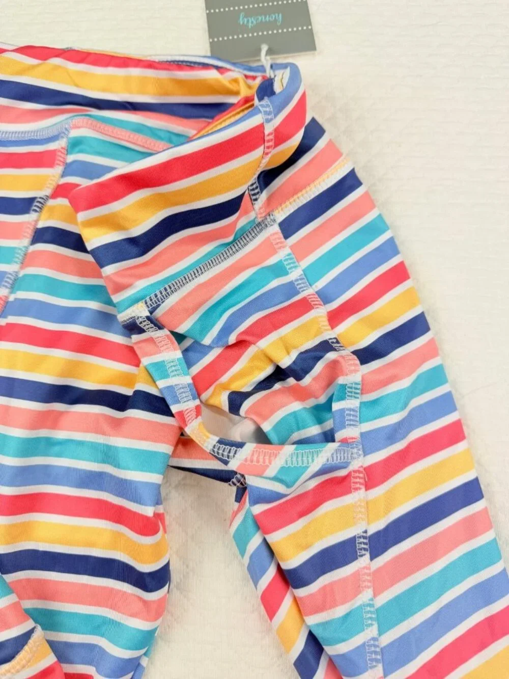 Honesty Girls Activewear Set XL 14-16 Striped Athletic Leggings Sports Bra